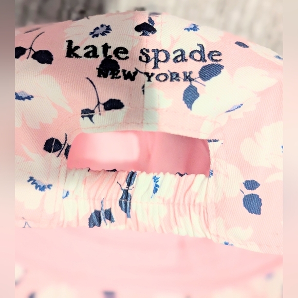 Women's Springtime Pink Floral Baseball Cap/Hat With Embroidered Logo - Picture 4 of 6